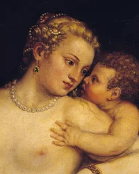 Venus erfreut sich an Liebe und Musik, 1545 (Detail)